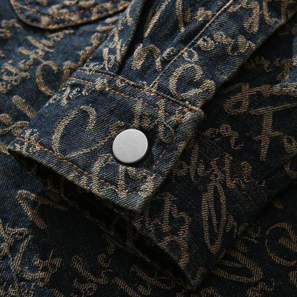 Denim Scripture Jacket - Art Meets Fashion