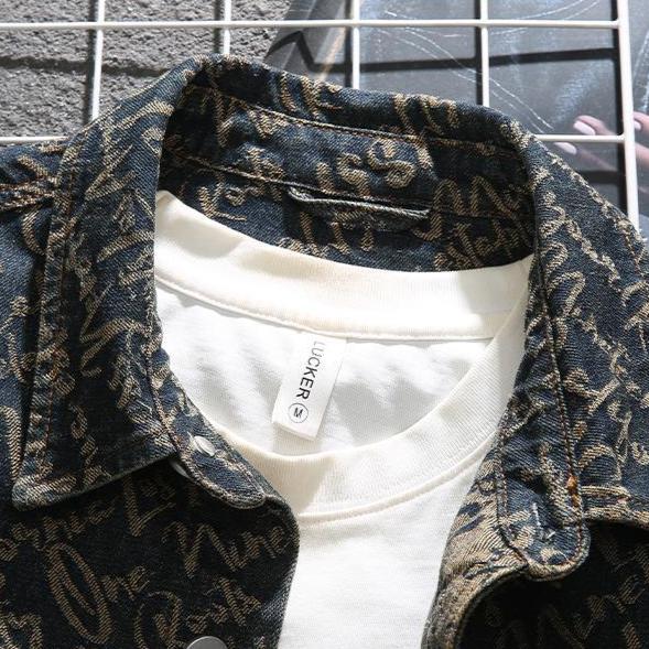 Denim Scripture Jacket - Art Meets Fashion