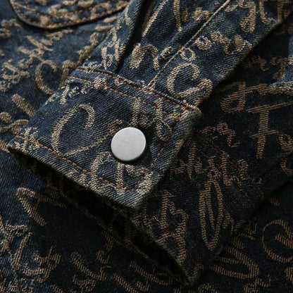 Denim Scripture Jacket - Art Meets Fashion