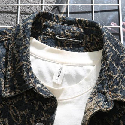 Denim Scripture Jacket - Art Meets Fashion